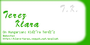 terez klara business card